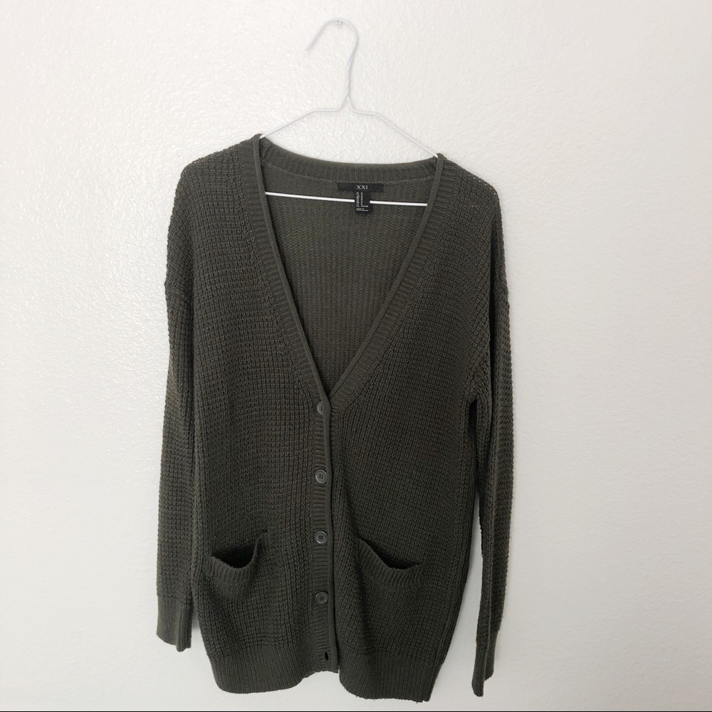 🍃Forever21 Cardigan -army green 🍃
